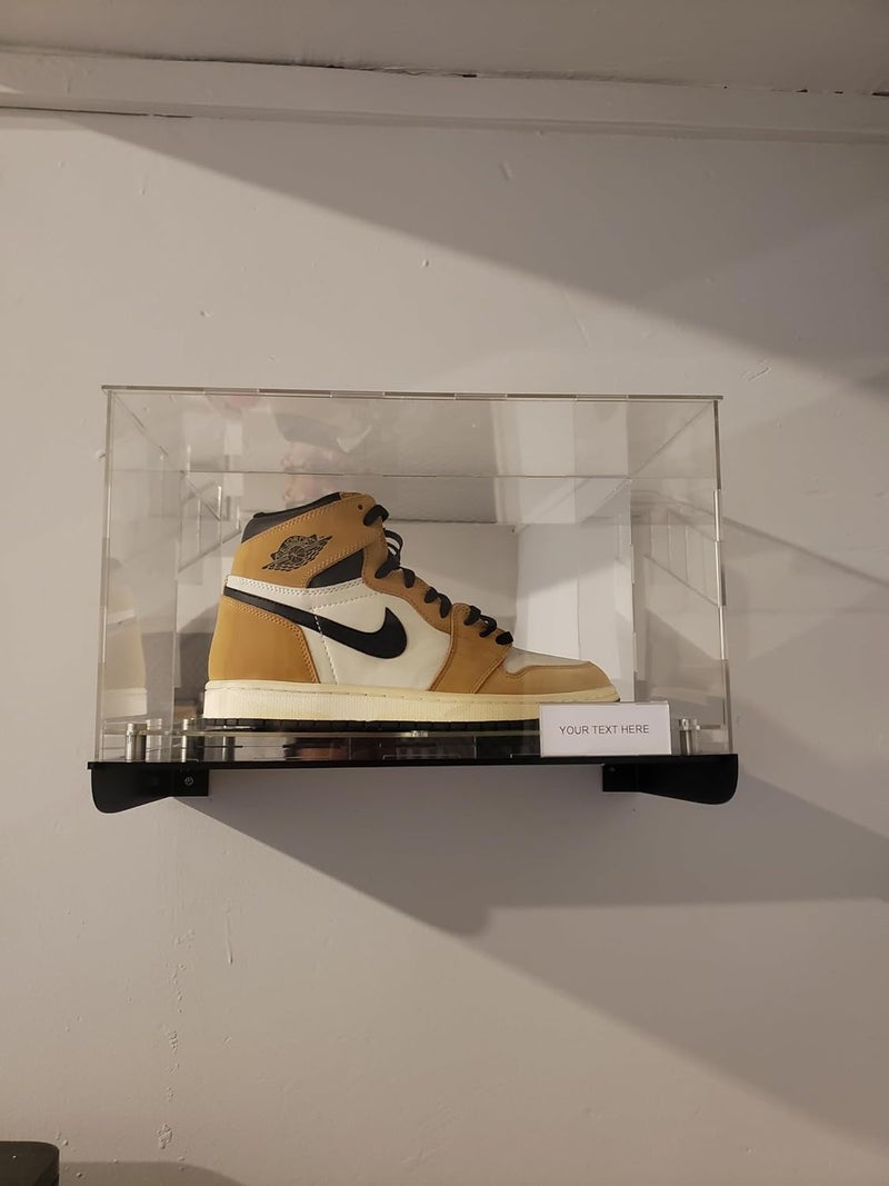 b21design Wall Mount Brackets for Football Shoe Display Case Stand Metal Floating - Image 3